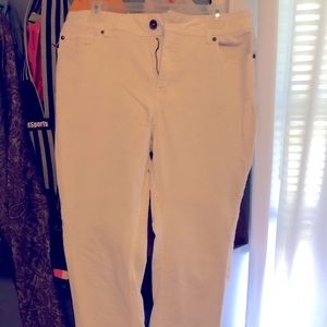 White boot cut jeans